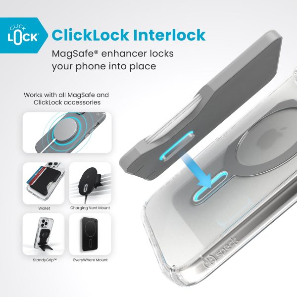 Presidio Perfect-Clear MagSafe with ClickLock Apple iPhone 16 Pro Max Case Online now