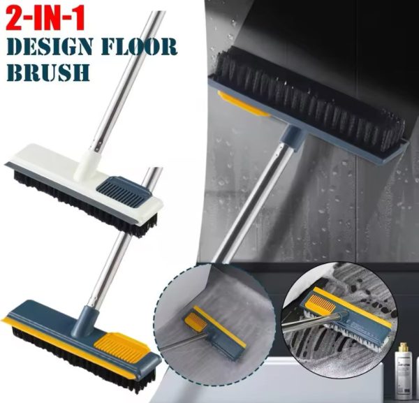 Adjustable 2-in-1 Floor Scrub Brush with Long Handle For Discount