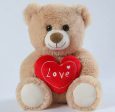 25CM Cute Heart Bear Dog Plush Red Heart Online Sale