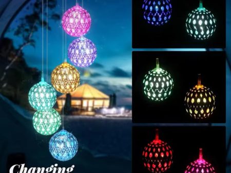 Solar Moroccan Ball Wind Chime Hot on Sale