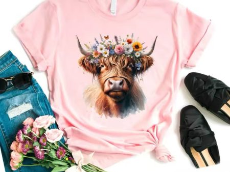 Women Highland Cow TShirt Hot on Sale