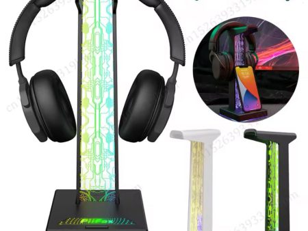 Headset Stand Universal RGB Headphone Holder with 2 USB Ports For Cheap