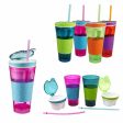 2 In 1 Plastic Travel Snack and Drink Cup Sale