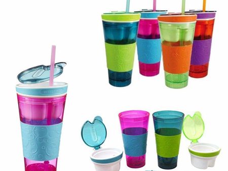 2 In 1 Plastic Travel Snack and Drink Cup Sale