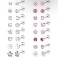 12 Pairs Stainless Steel Earrings For Sale