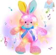 38cm Pink Bunny LED Glow Plush on Sale