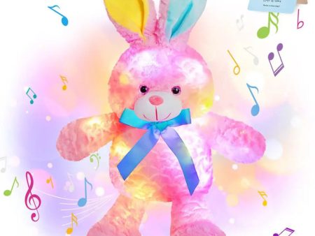 38cm Pink Bunny LED Glow Plush on Sale