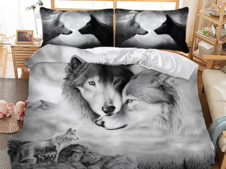 Wolf Skull Quilt Duvet Cover Bedding Set Pillow cases Online now