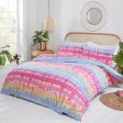 Tie Dye Stripe Print Multicolour Duvet Cover Set For Sale