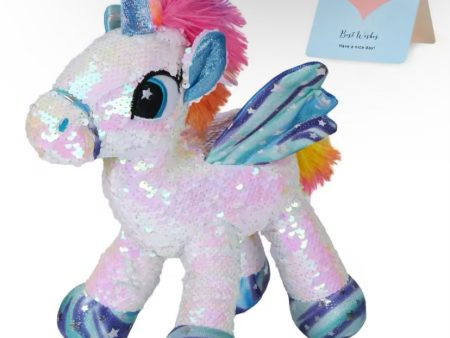 Sequin Unicorn with Wings Discount