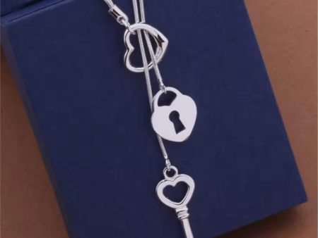 925 Sterling Silver Charms Necklace 45CM For Discount