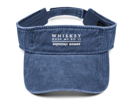 The Whiskey Made Me Do It Denim Visor (Available in 3 Colors) on Sale