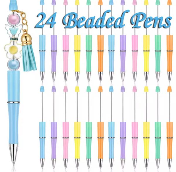 24Pcs New Beaded Ballpoint Pens For Sale