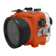 SeaFrogs UW housing for Sony A6xxx series Salted Line with pistol grip & 6  Dry dome port (Orange)   GEN 3 Online now