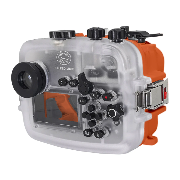 SeaFrogs UW housing for Sony A6xxx series Salted Line with 67mm threaded short   Macro port (Orange)   GEN 3 For Discount