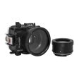 60M 195FT Waterproof housing for Sony RX1xx series Salted Line with 67mm threaded short   Macro port for Sony RX100 VI   VII (Black) on Sale