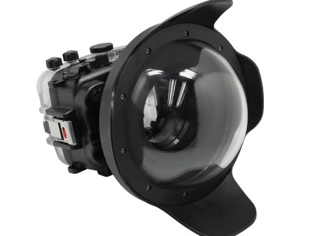 Sea Frogs 60M 195FT Waterproof housing for Sony A6xxx series Salted Line with 8  Dry dome port (Black)   GEN 3 Discount