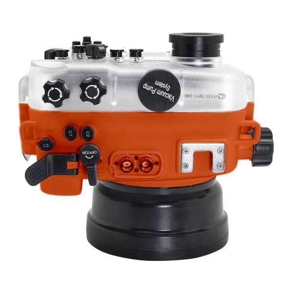 SeaFrogs UW housing for Sony A6xxx series Salted Line with pistol grip & 6  Dry dome port (Orange)   GEN 3 Online now