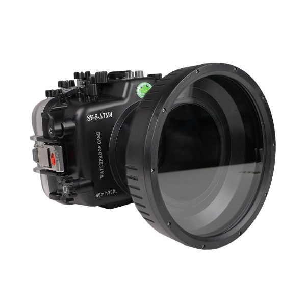 Sony A7 IV NG 40M 130FT Underwater camera housing with 6  Optical Glass Flat Short port (FE16-35mm F4 Zoom gear). Online Sale