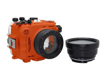 SeaFrogs UW housing for Sony A6xxx series Salted Line with 67mm threaded short   Macro port (Orange)   GEN 3 For Discount