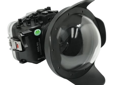 SeaFrogs 40m 130ft Underwater camera housing for Canon EOS R5 with 8  Dry Dome Port Hot on Sale