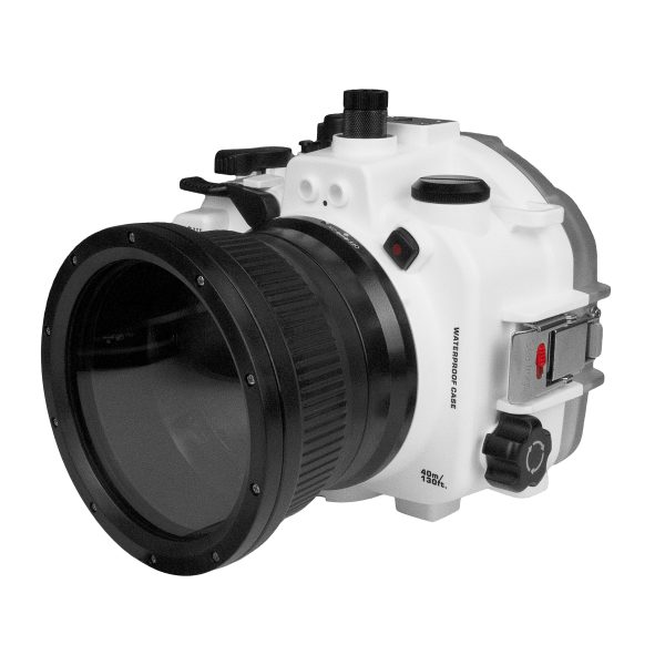 Sony A7 IV Salted Line series 40M 130FT Waterproof camera housing with Aluminium Pistol Grip trigger (Standard port). White Online Hot Sale