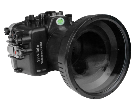 Sea Frogs 40m 130ft Underwater camera housing for Canon EOS R6 Mark II with 6  Flat Long Port (RF 24-105mm f4L IS) on Sale