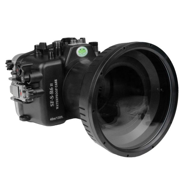 Sea Frogs 40m 130ft Underwater camera housing for Canon EOS R6 Mark II with 6  Flat Long Port (RF 24-105mm f4L IS) on Sale