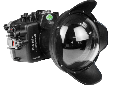 Sea Frogs 40m 130ft Underwater camera housing for Canon EOS R6 Mark II with 6  Dome Port V.13 (RF 15-35 f 2.8L) on Sale