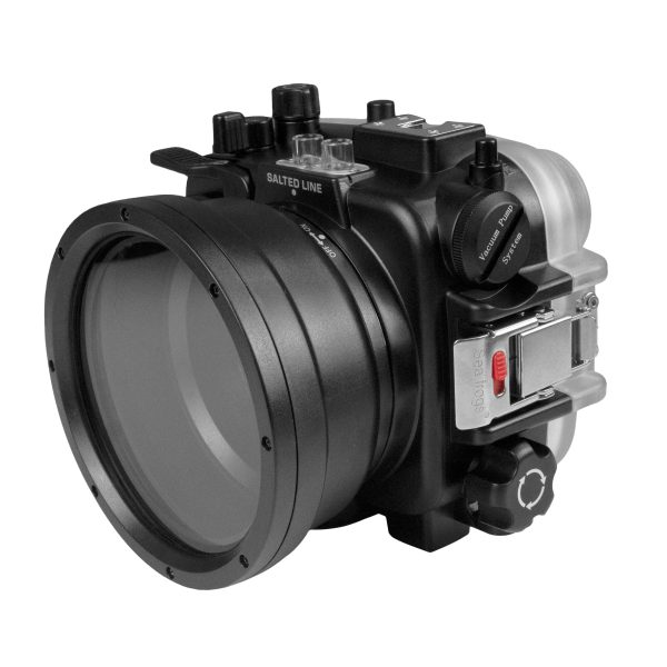 60M 195FT Waterproof housing for Sony RX1xx series Salted Line with 67mm threaded short   Macro port for RX100 III IV V (Black) Online