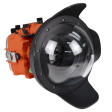 Sony A7 IV Salted Line series 40m 130ft waterproof camera housing with 8  Dome port V.8. Orange For Discount